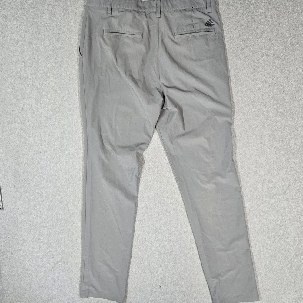 Adidas Men Activewear Pants 34X34 Gray Khakis Logo 32